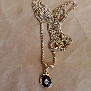 Sarah Coventry Gold and Black Necklace
